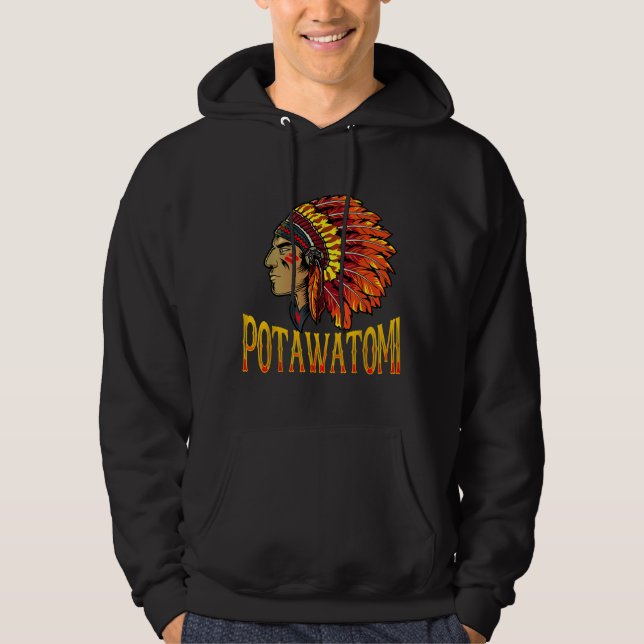 Potawatomi Tribe Native American Potawatomi Herita Hoodie (Framsida)