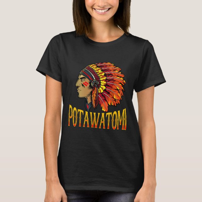 Potawatomi Tribe Native American Potawatomi Herita T Shirt (Framsida)