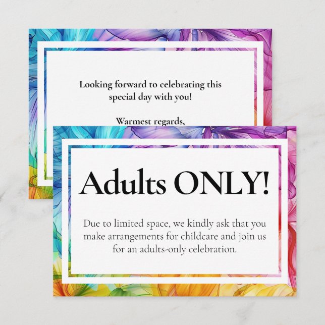 Pote no children bröllop Etheral Bloom Tilläggskort (Fram/baksida)