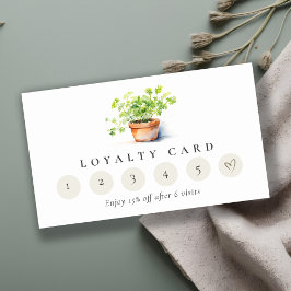 Poted Herb Parsley Coriander 6 Slår Loyalty Visitkort