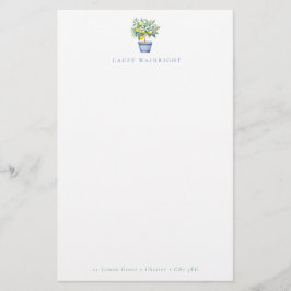 Poted Lemon Träd Personlig Letterhead Brevpapper