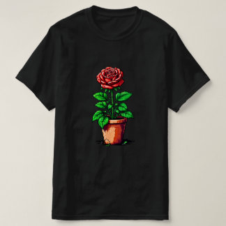 Poted Rosebush T Shirt