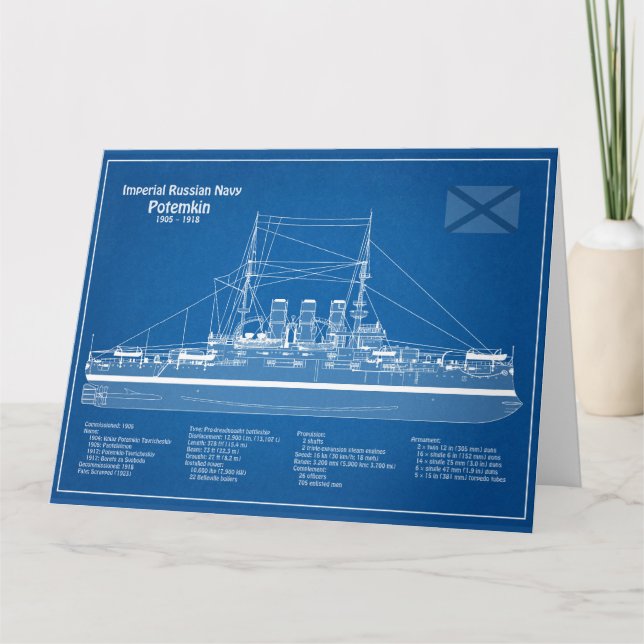 Potemkin - Frakt Blueprint Plans ABD Tack Kort (Framsida)