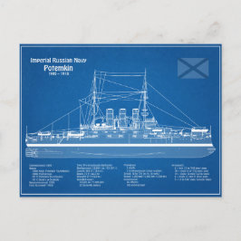 Potemkin - Frakt Blueprint Plans ABD Vykort