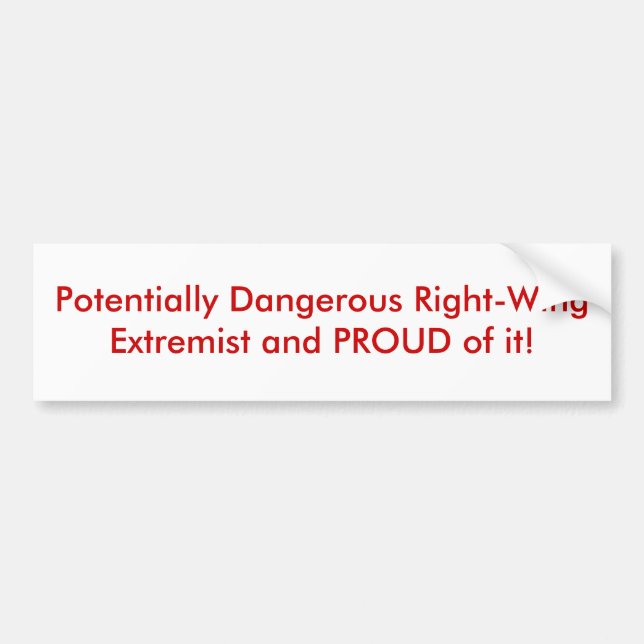 Potentiellt farlig right wingextremist och… bildekal (Framsidan)