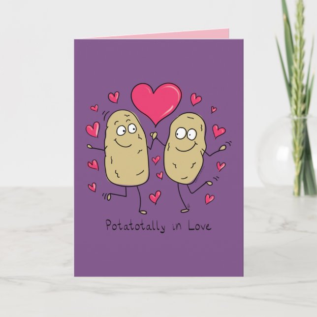 Potentiellt i potatiskorten Kärlek Valentine Kort (Framsida)