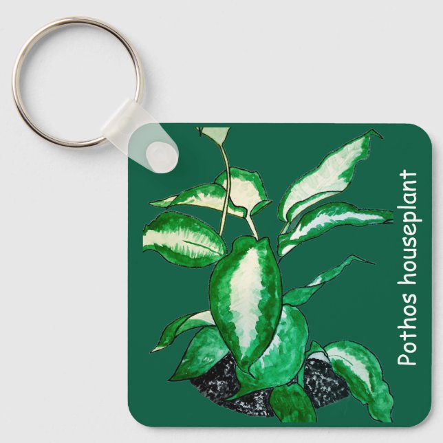 Pothos krukväxt  nyckelring (Framsida)