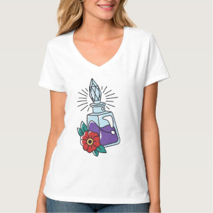 Potion Flaska och blomman T Shirt