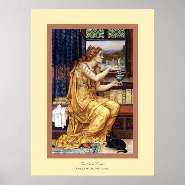 Potion Kärlek ~ Evelyn De Morgan Poster (Framsidan)