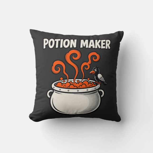  Potion Maker Witchy Comic Tee Kudde (Framsida)