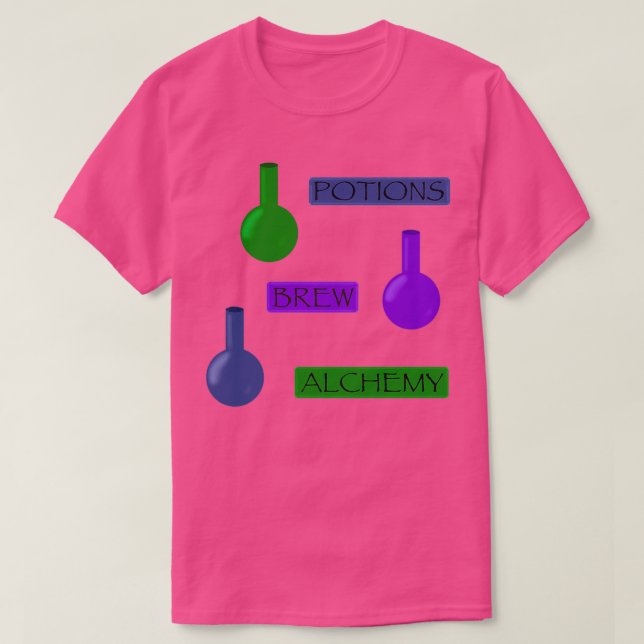 Potion och Alchemy Mönster T Shirt (Design framsida)
