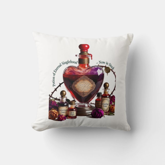Potion of Eternal Singlehood T-Shirt  Kudde (Framsida)