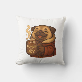 Potion of Joy Pug Pillow | Cute Cozy Christmas Dog Kudde