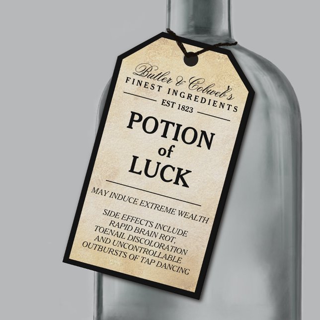 Potion tur Halloween apotekarmärkre Presentetikett (Skapare uppladdad)