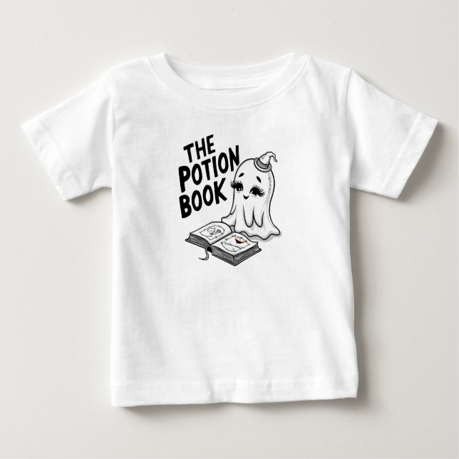 Potionen Bok för Halloween T Shirt (Framsida)