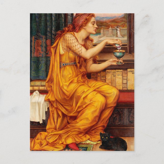 Potionen Kärlek - Evelyn De Morgan Painting Vykort (Framsida)