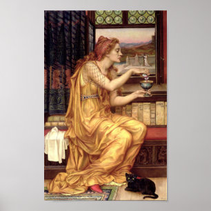 Potionen Kärlek från Pre-Raphaelite Evelyn de Morg Poster