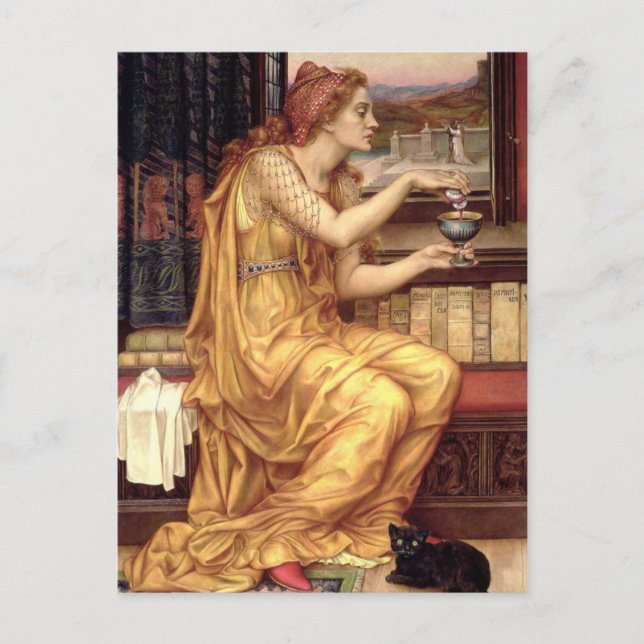 Potionen Kärlek från Pre-Raphaelite Evelyn de Morg Vykort (Framsida)