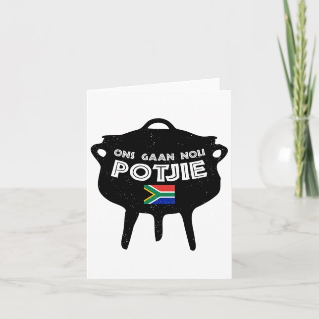 Potjie South Afrika Potjiekos Stew Braai Kort (Framsida)