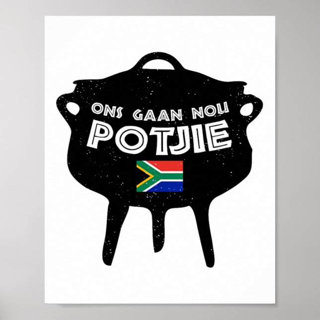 Potjie South Afrika Potjiekos Stew Braai Poster (Framsidan)