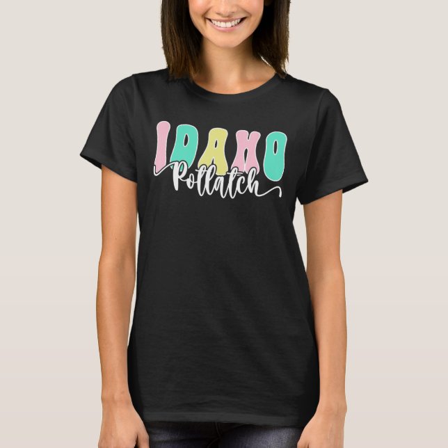 Potlatch Idaho Retro Souvenir T Shirt (Framsida)