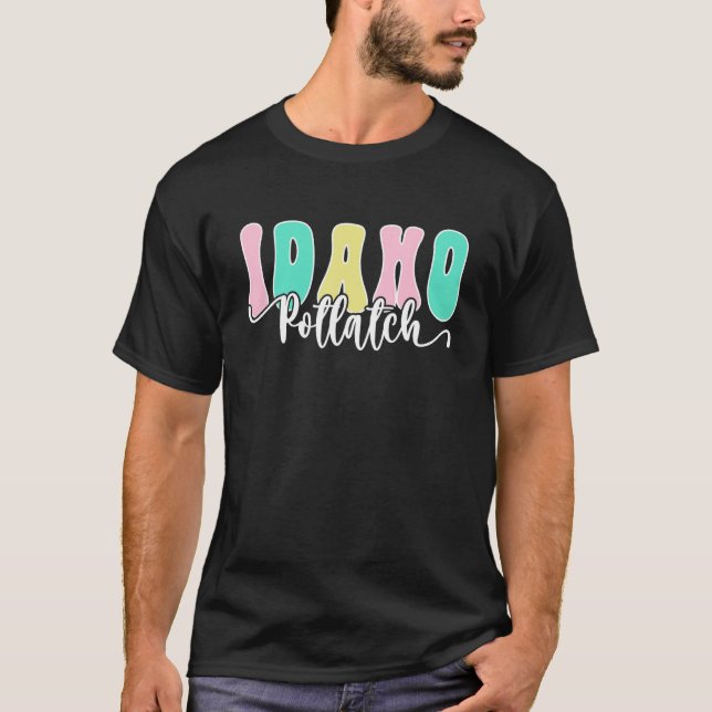 Potlatch Idaho Retro Souvenir T Shirt (Framsida)