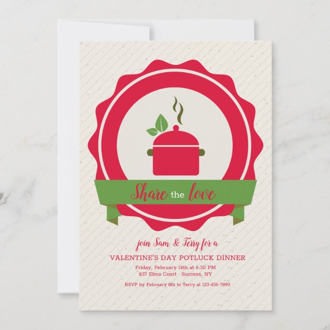 Potluck Dinner-inbjudan Inbjudningar (Framsida)