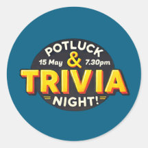 Potluck Trivia night party samlas