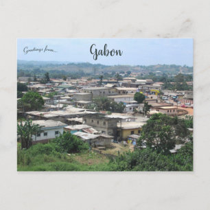 Poto Poto marknadsområde Franceville Gabon Vykort