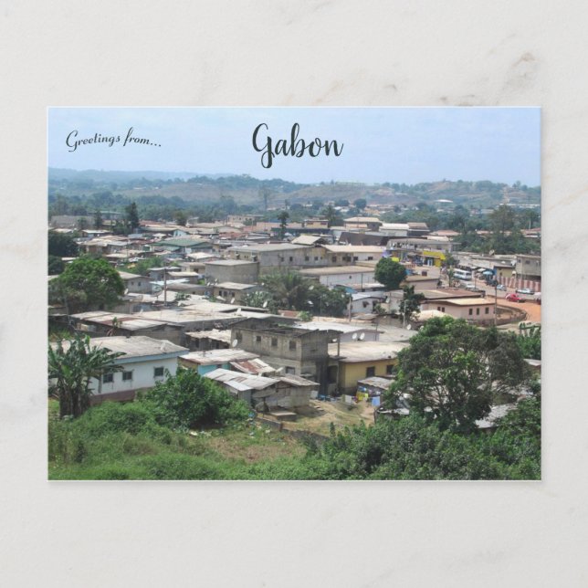 Poto Poto marknadsområde Franceville Gabon Vykort (Framsida)
