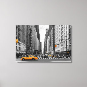 Potografi för New York Taxi Urban City Färg Canvastryck