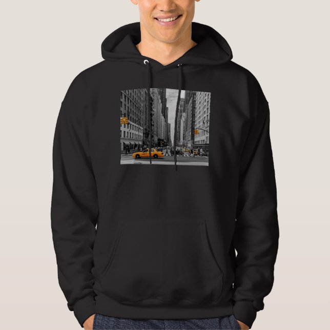 Potografi för New York Taxi Urban City Färg Hoodie (Framsida)