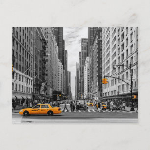 Potografi för New York Taxi Urban City Färg Vykort