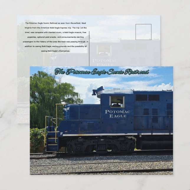 Potomac Eagle Scenic Railroad Vykort (Fram/baksida)