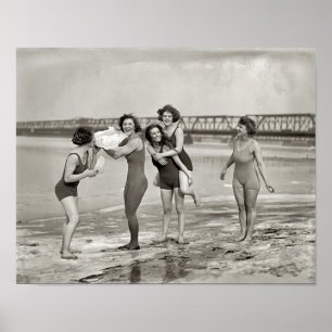 POTOMAC RIVER WINTER SIMMA 1924 POSTER