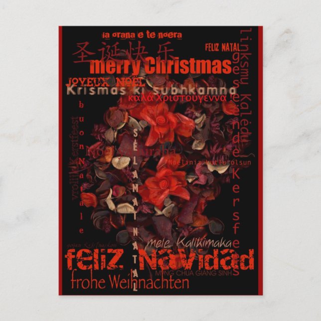 Potpouri World jul Navidad Noel Postcard Helg Vykort (Framsida)