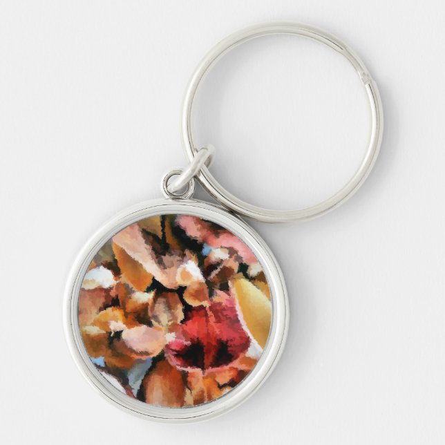 POTPOURRI RUND SILVERFÄRGAD NYCKELRING (Framsidan)