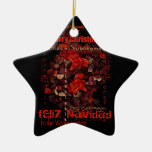 Potpourri World Julafton Navidad Noel Star Ornamen Julgransprydnad Keramik