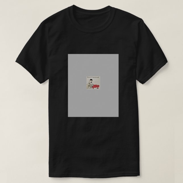 Potrait of Vince Guaraldi Jazz Artist Tecknad Musi T Shirt (Design framsida)