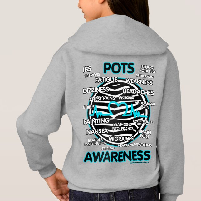 POTS-symptom T Shirt (Baksida)