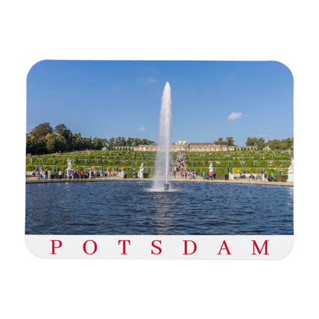 Potsdam Sanssouci Palace Gardens kylmagnet Magnet (Horisontell)