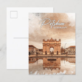 Potsdam Tyskland Färg Pencil Travel Vykort