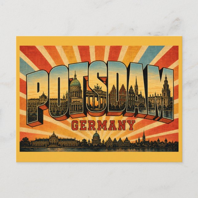Potsdam Tyskland Sanssouci Vykort (Framsida)