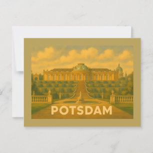 Potsdam Tyskland Stad Konst Vykort