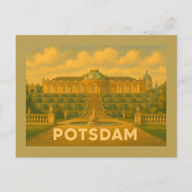 Potsdam Tyskland Stad Konst Vykort (Framsida)