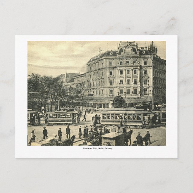 Potsdamer Platz, Berlin, Tyskland Vintage Vykort (Framsida)