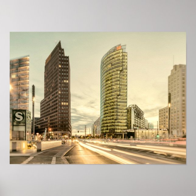 Potsdamer Platz i Berlin, Tyskland Poster (Framsidan)