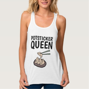 POTSTICKER QUEEN T-Shirts Linne Med Racerback