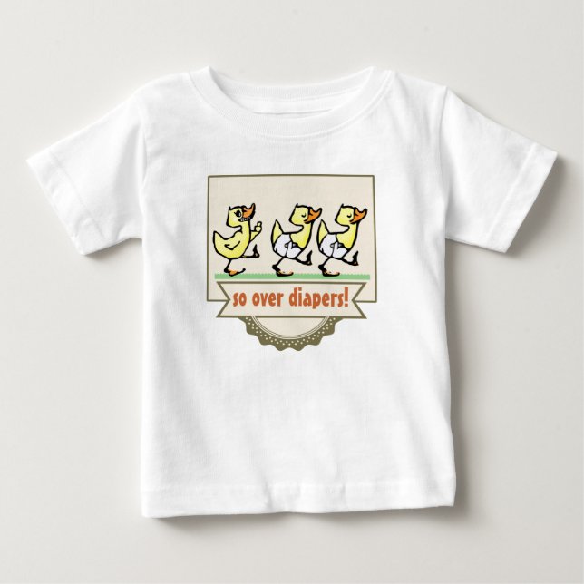 Pottautbildning: Så över blöjor! T-shirt (Framsida)