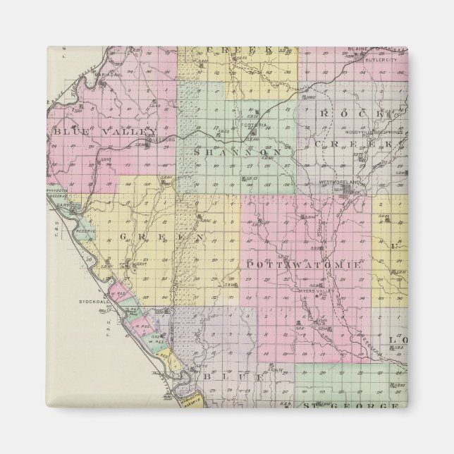 Pottawatomie County, Kansas 2 Magnet (Framsidan)